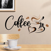 CafeVibe - Creatieve Koffiemok Muurstickers